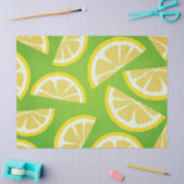 Lemon Slices on Lime Green Background Tissue Paper Tissuepapier (Craft)