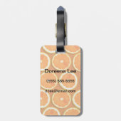 Lemon Slices Pattern Bagagelabel (Achterkant verticaal)