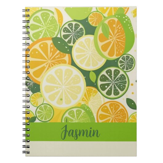 Lemon Slices Pattern Notitieboek (Voorkant)