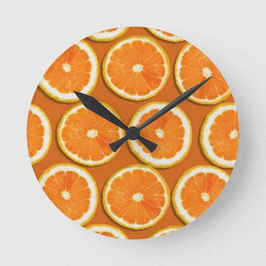 Lemon Slices Pattern Ronde Klok (Voorkant)