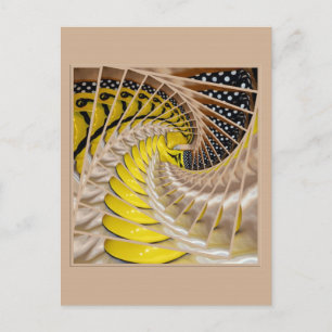 Lemon Slices Spiral Staircase with Polka Dot Boots Briefkaart