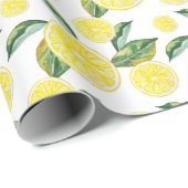 Lemon Slices Waterverf Art Wrapping Cadeaupapier (Rol Hoek)