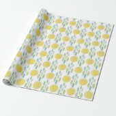 Lemon Slices Waterverf Pattern Cadeaupapier (Uitgerold)