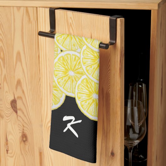 Lemon Slices Waterverf Pattern Theedoek (Derde Gevouwen)