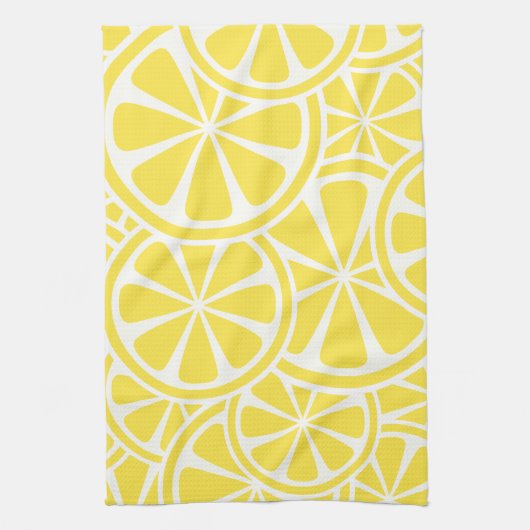 Lemon Slices Yellow Summer Kitchen Towel Theedoek (Verticaal)