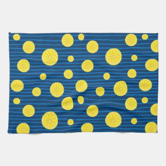 Lemon snijdt patroon theedoek