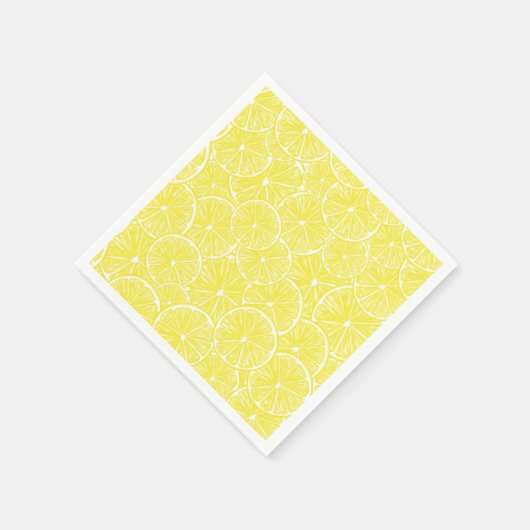Lemon snijdt patroonontwerp af servetten (Hoek)