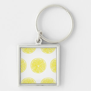 Lemon snijdt patroonontwerp af sleutelhanger