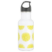 Lemon snijdt patroonontwerp af waterfles (Voorkant)