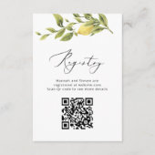 Lemon Sorrento Amalfi QR Code Trouwregister Informatiekaartje (Voorkant)