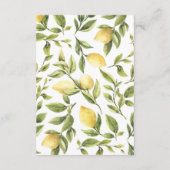 Lemon Sorrento Amalfi QR Code Trouwregister Informatiekaartje (Achterkant)