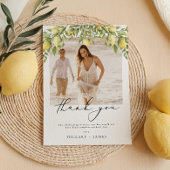 Lemon Sorrento Foto Bruiloft Dank u kaart