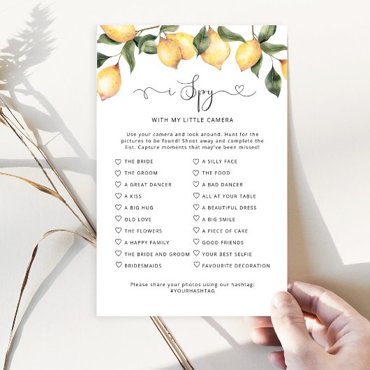 Lemon spiy met mijn camera trouwspel