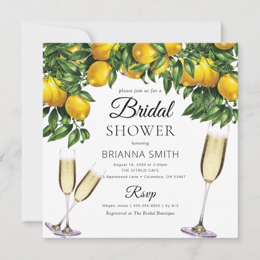 Lemon Square Bridal - Uitnodiging (Voorkant)