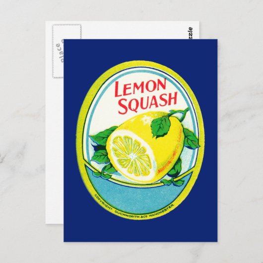 Lemon Squash Label Briefkaart (Voorkant / Achterkant)