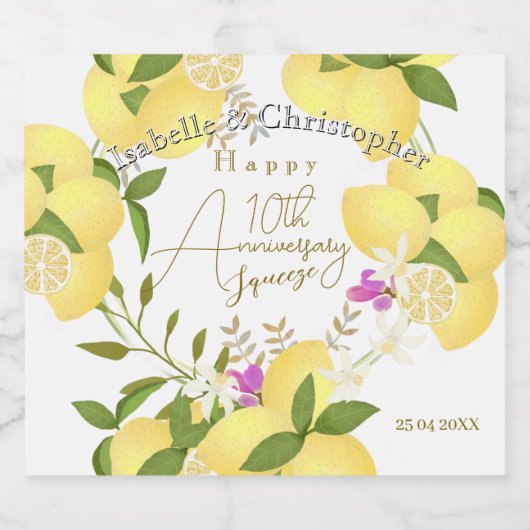 Lemon Squeeze Bier Etiket (Enkel label)