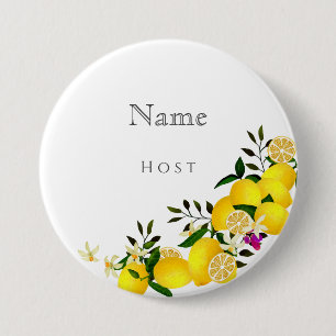 Lemon Squeeze Jubileum Naam Ronde Button 7,6 Cm