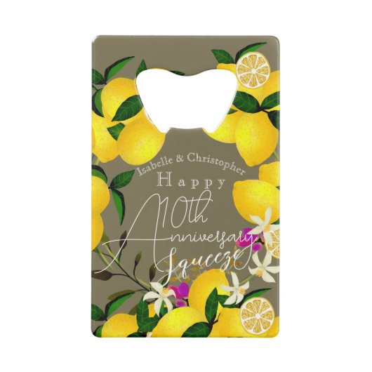 Lemon Squeeze Kredietkaart Flessenopener (Voorkant)