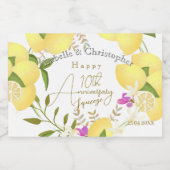 Lemon Squeeze Sparkling Wijnetiket (Enkel label)