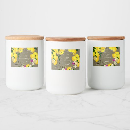 Lemon Squeeze Voedselcontainer Etiket (Flessen)