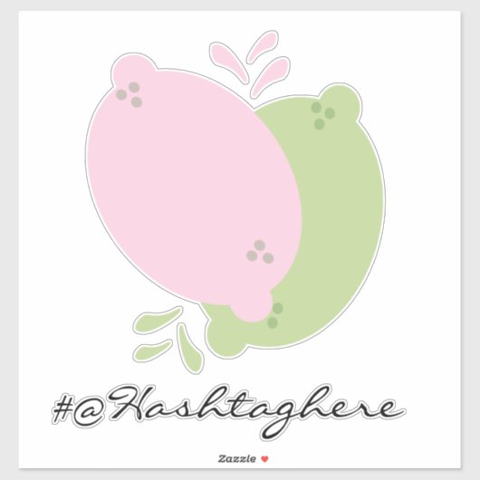 Lemon Squeezed Dripping Name Script Decal Sticker (Vel)