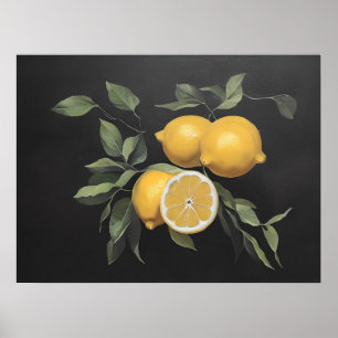 Lemon stille levensplak - kunst poster