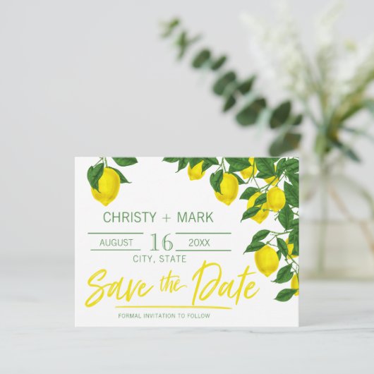 Lemon Summer | Het Briefkaart Datum opslaan (Staand voorkant)