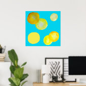 Lemon sun yellow cirart poster (Thuiskantoor)