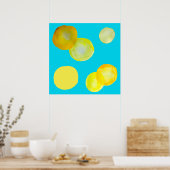 Lemon sun yellow cirart poster (Keuken)