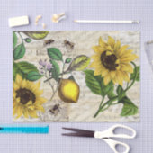  Lemon Sunflower Music Tissue Paper Tissuepapier (Craft)