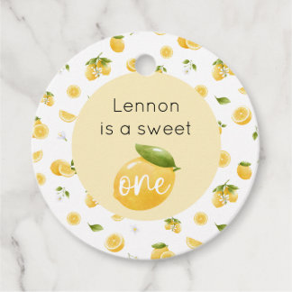 Lemon Sweet One 1st Birthday Bedankjes Labels