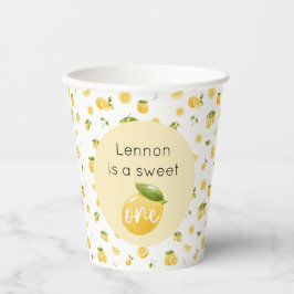 Lemon Sweet One 1st Birthday Papieren Bekers