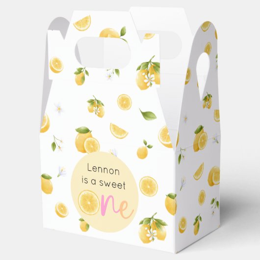 Lemon Sweet One Verjaardag Bedankdoosjes (Geopend)