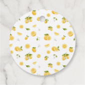 Lemon Sweet One Verjaardag Bedankjes Labels (Achterkant)