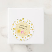 Lemon Sweet One Verjaardag Bedankjes Labels (In situ)
