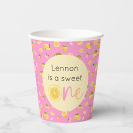 Lemon Sweet One Verjaardag Papieren Bekers