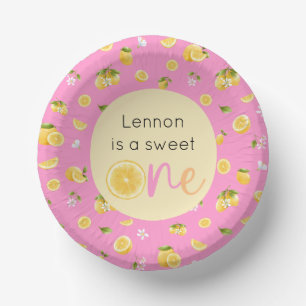 Lemon Sweet One Verjaardag Papieren Kommen