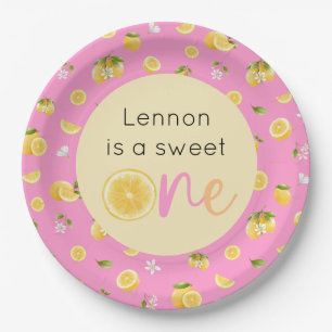 Lemon Sweet One verjaardagsfeestje Papieren Bordje