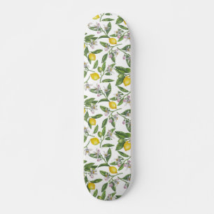 Lemon takken met bloesems en vruchten skateboard