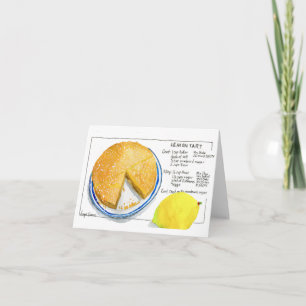 Lemon Tart Recept Blank Note Kaart