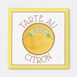 Lemon Tart Tarte au Citron Curd Pie Baking Food Magneet