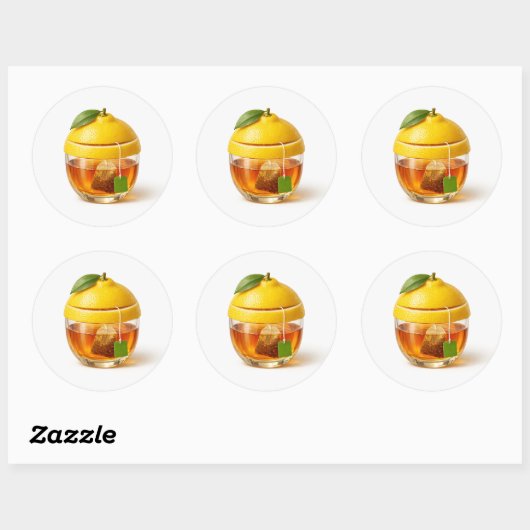 Lemon Tea Glass Sticker (Feuille)