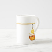 Lemon Tea Under Construction – Bone China Mug (Devant droit)