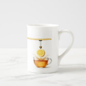 Lemon Tea Under Construction – Bone China Mug (Droite)