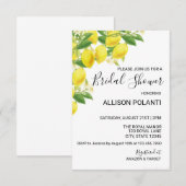 Lemon Thema Vrijgezellenfeest Invite Kaart (Voorkant / Achterkant)