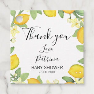 Lemon Theme Baby shower Favor Tag Bedankjes Labels