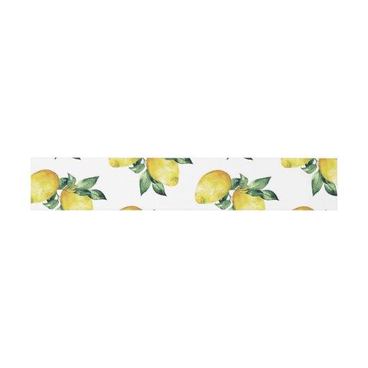 Lemon-Theme Belly Bands voor zomerbruiloften Uitnodigingen Wikkel (Vlak)