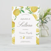 Lemon Thème de la douche nuptiale Invitation en es (Debout devant)