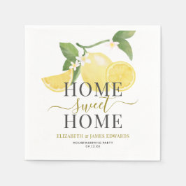 Lemon Theme Home Sweet Home Housewarming Party Servet