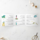 Lemon Theme Wedding Day Schedule  Drieluik Aankondiging (Binnen)